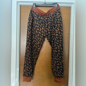 Stars Above Leopard Print Joggers with Rust Accents